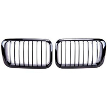 BMW 3-Serie E36 1991-1996 Enkelribbad Blanksvart Sportgrill / Njurar